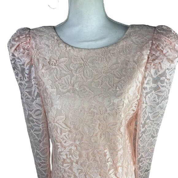 Vintage Barbara Chodos Michael Marcella Lace Dress Semi Formal Special Occasion - Picture 6 of 12